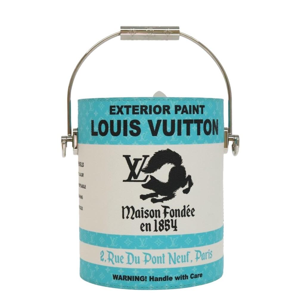 Louis Vuitton Neverfull Handbag Blue Coated Canvas